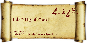 Lédig Ábel névjegykártya