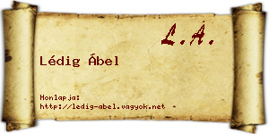 Lédig Ábel névjegykártya