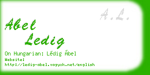 abel ledig business card