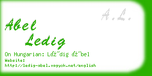 abel ledig business card